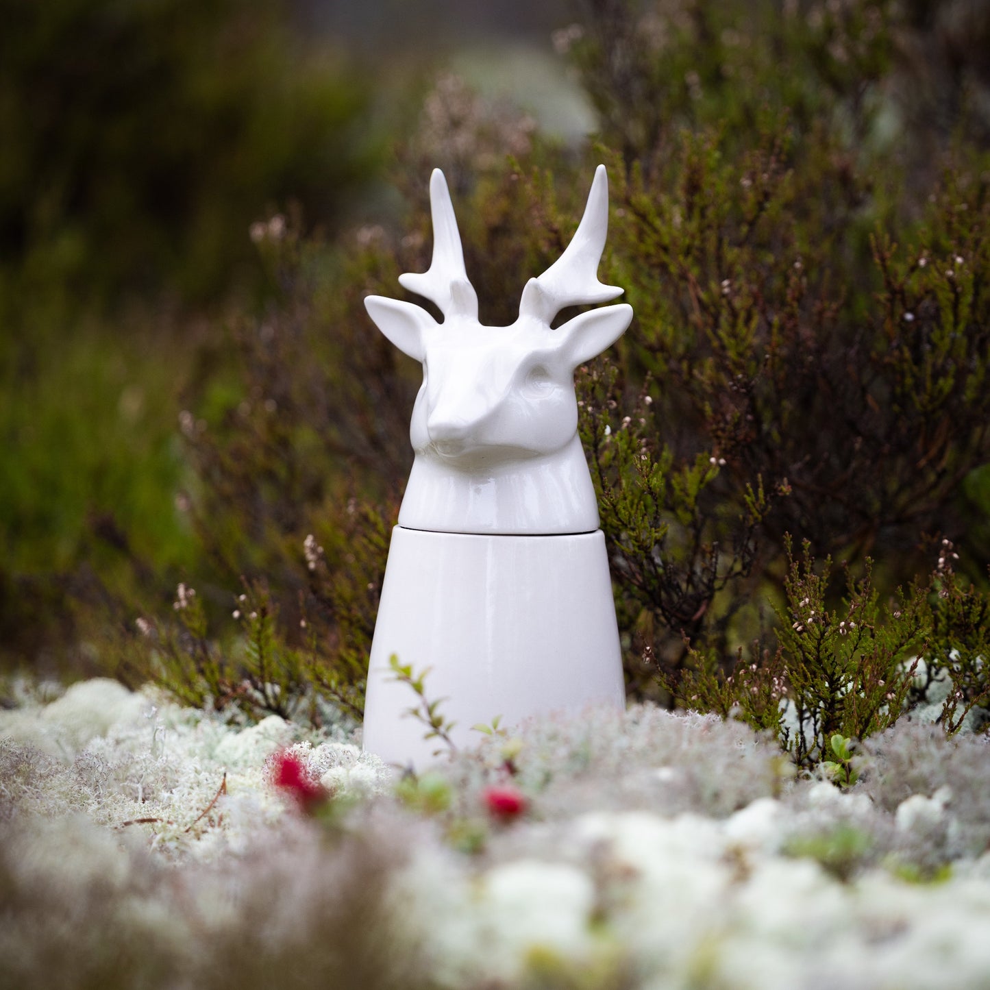 Ikimetsä - Deer with large antlers (White)
