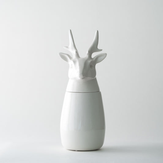 Ikimetsä - Deer with large antlers (White)